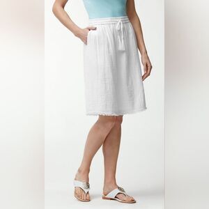 Tommy Bahama White Playa Gauze Miniskirt, Fully Lined, XL